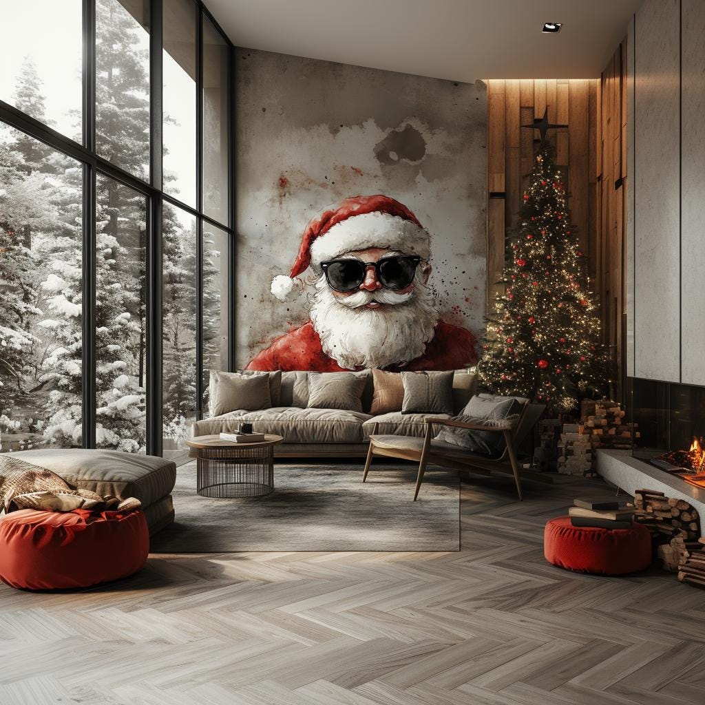 Additional product view of Classic Santa Claus Wall Mural.