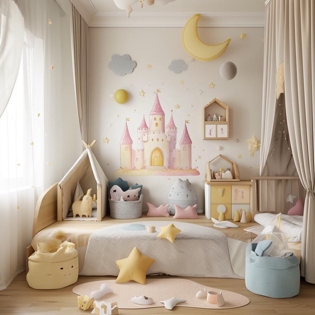 Alternate gallery view of Princess Castle Wall Sticker.