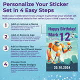 Alternate product view of Personalized Birthday Wall Decal.