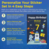 Additional product view of Space Adventure Birthday Wall Decal.