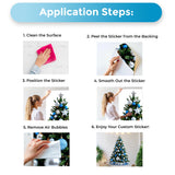 Product gallery view of Blue and Silver Christmas Tree Wall Decal.
