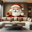 Santa Claus Wall Mural displayed in a room setting.