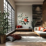 Additional product view of Poinsettia Holly Wall Mural.