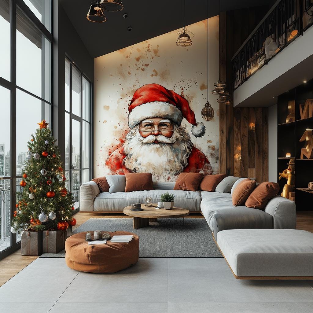 Additional product view of Classic Santa Claus Wall Mural.