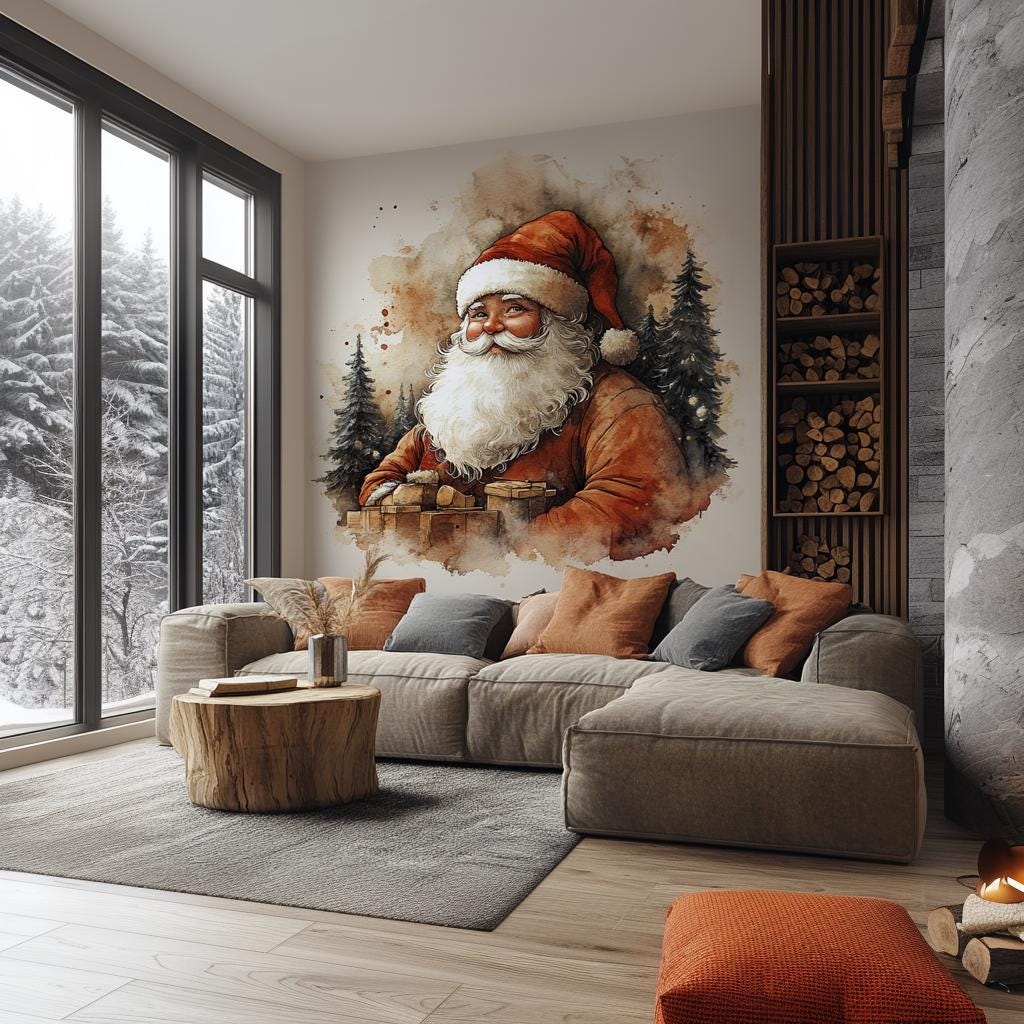 Alternate gallery view of Classic Santa Claus Wall Mural.