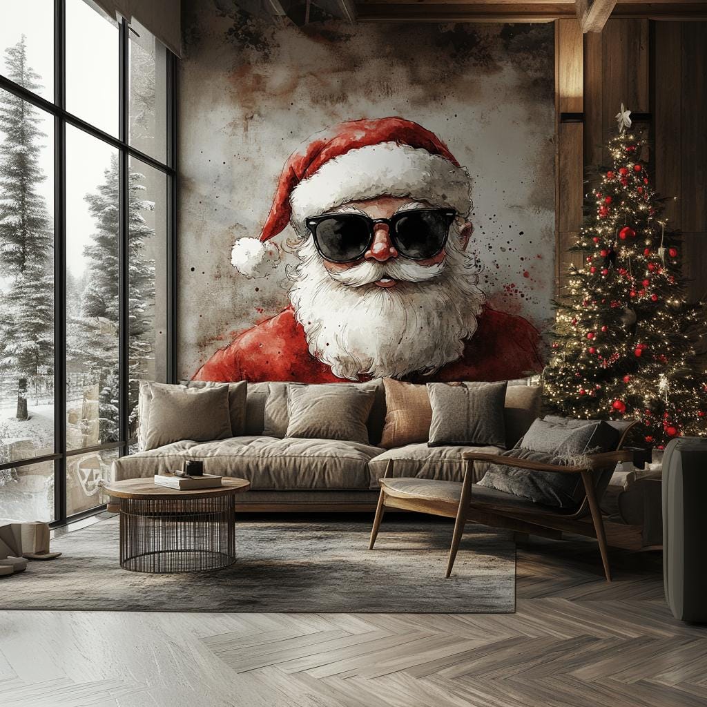 Alternate gallery view of Classic Santa Claus Wall Mural.