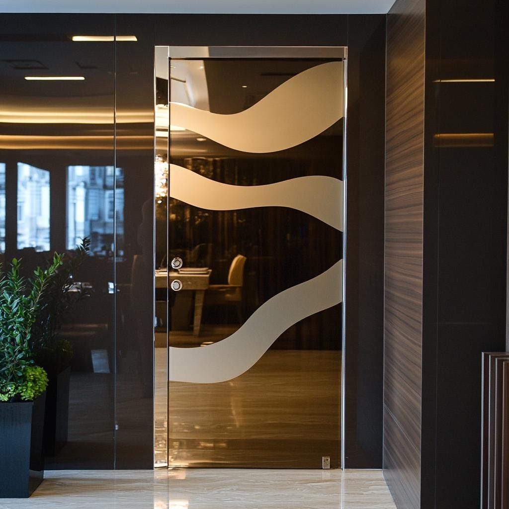 Alternate product view of Custom Frosted Window Film Sticker.