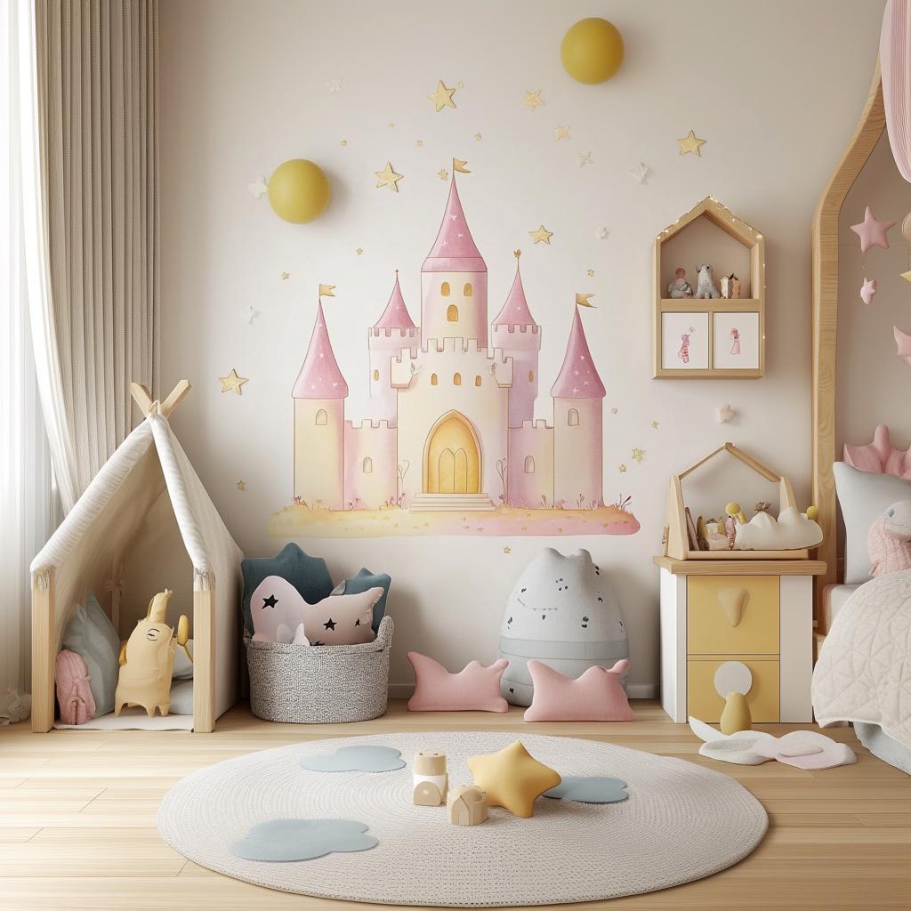 Additional product view of Princess Castle Wall Sticker.