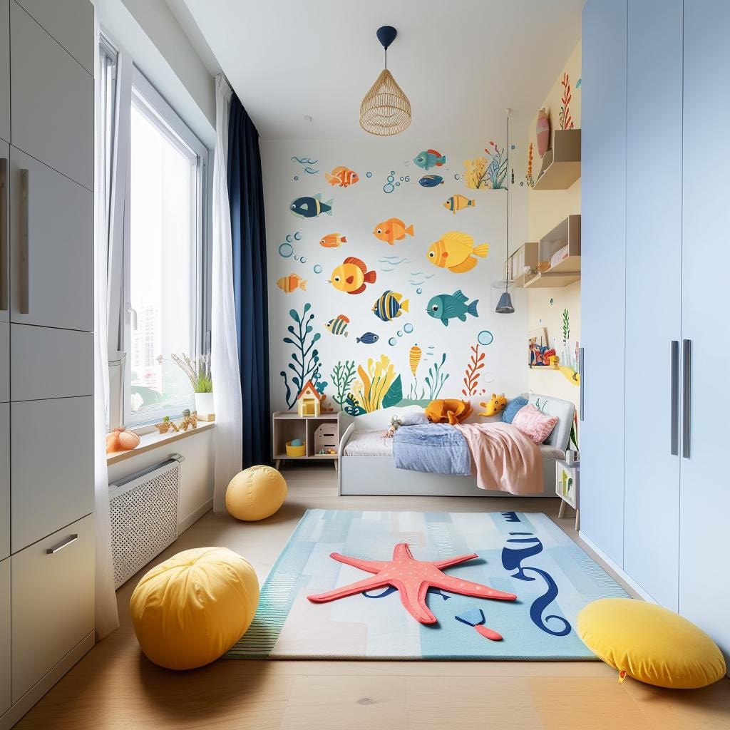 Alternate gallery view of Underwater Wall Decals for Kids.