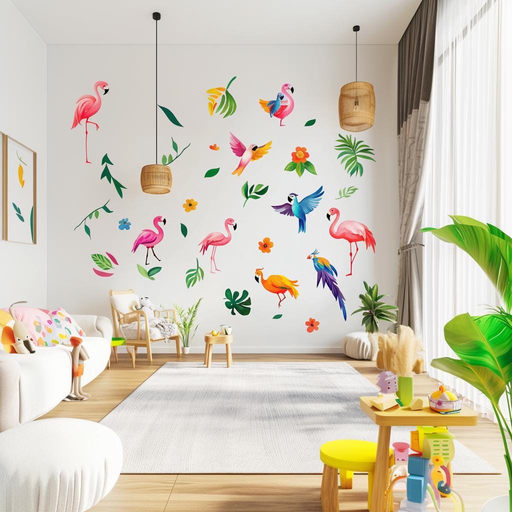 Alternate gallery view of Tropical Bird Wall Decals.