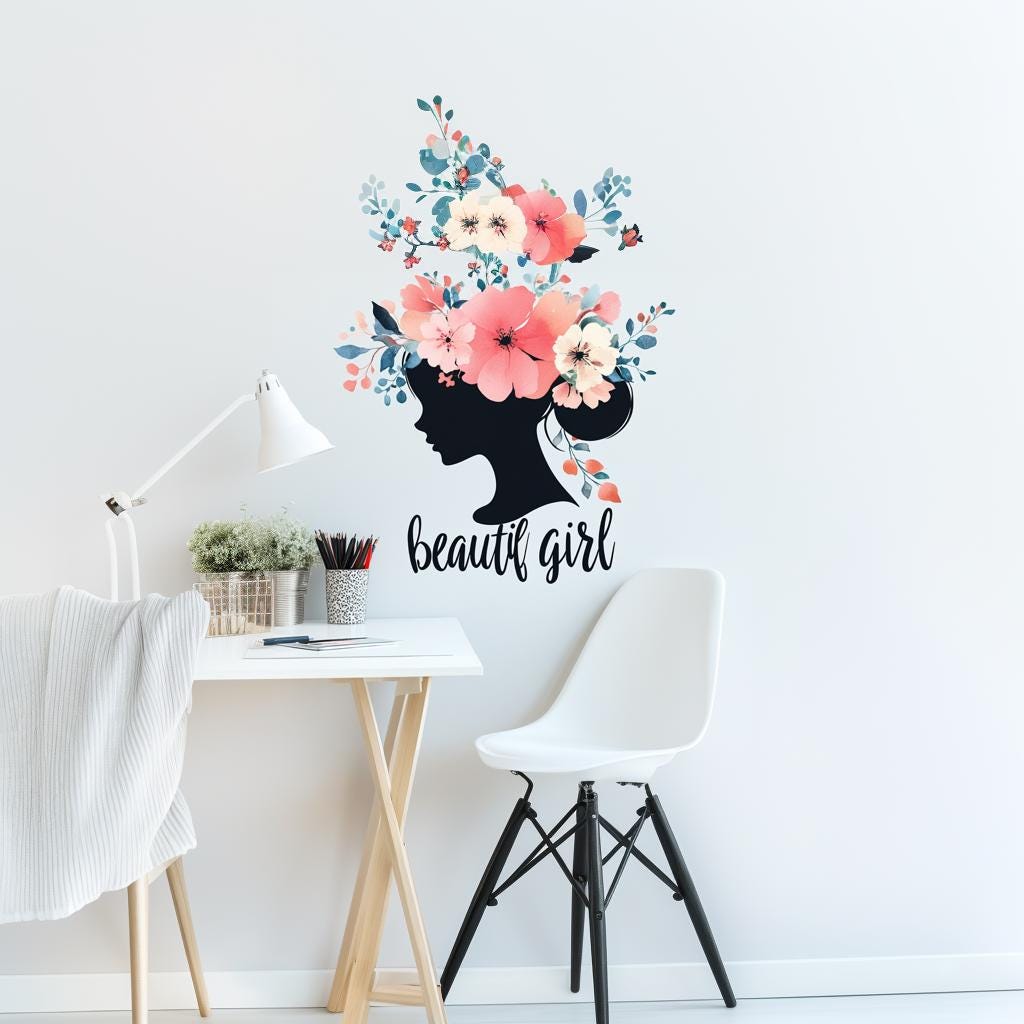 Product gallery view of Beautiful Girl Wall Decal.