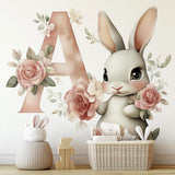Alternate product view of Personalized Bunny Wall Decal.
