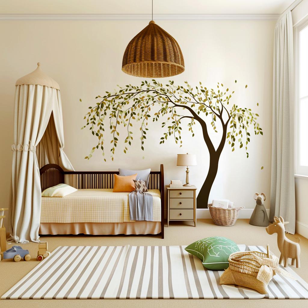 Additional product view of Weeping Willow Tree Wall Sticker.