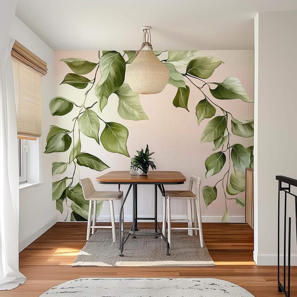 Alternate gallery view of Cascading Leaf Wall Decal Sticker.