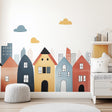 Colorful Town Wall Decal displayed in a room setting.
