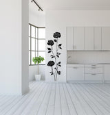 Three-rose wall decal sticker in a modern kitchen, enhancing the decor with elegance and sophistication.