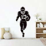 Football player wall decal sticker in action.
