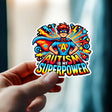 Product view of Autism Is My Superpower Decal.