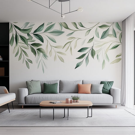 Leaf Wall Decal displayed in a room setting.
