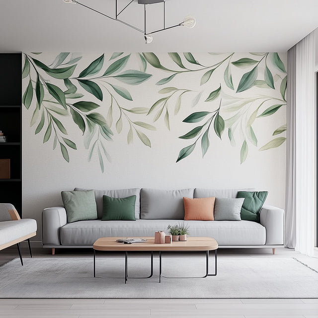 Leaf Wall Decal displayed in a room setting.