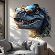Detailed raptor wall decal with sunglasses, Design 3