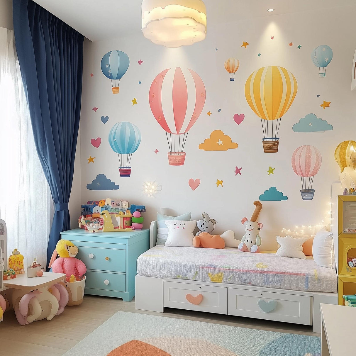 Product view of Hot Air Balloon Wall Decals.