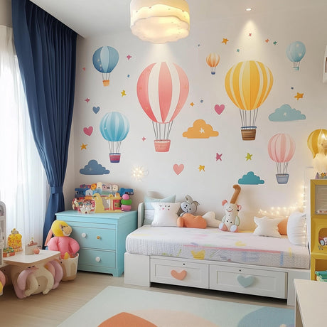 Product view of Hot Air Balloon Wall Decals.