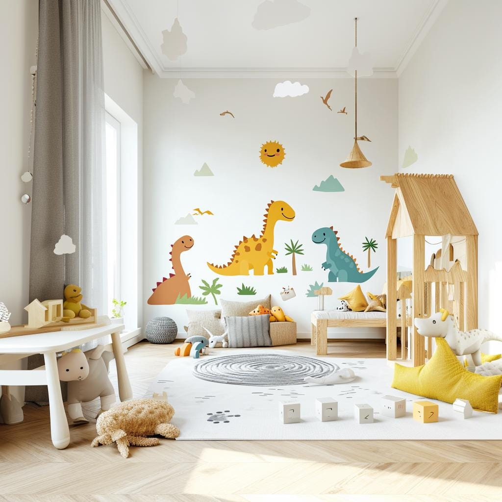 Additional product view of Dinosaur Wall Decals for Kids.
