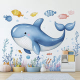 Product view of Whale Wall Decals for Kids.