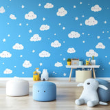 Additional product view of Cloud and Star Wall Decals.