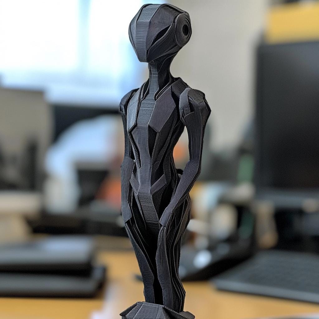 Product gallery view of Custom 3D Printed Figure.