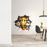 Additional product view of 3D Cartoon Animal Wall Decal.