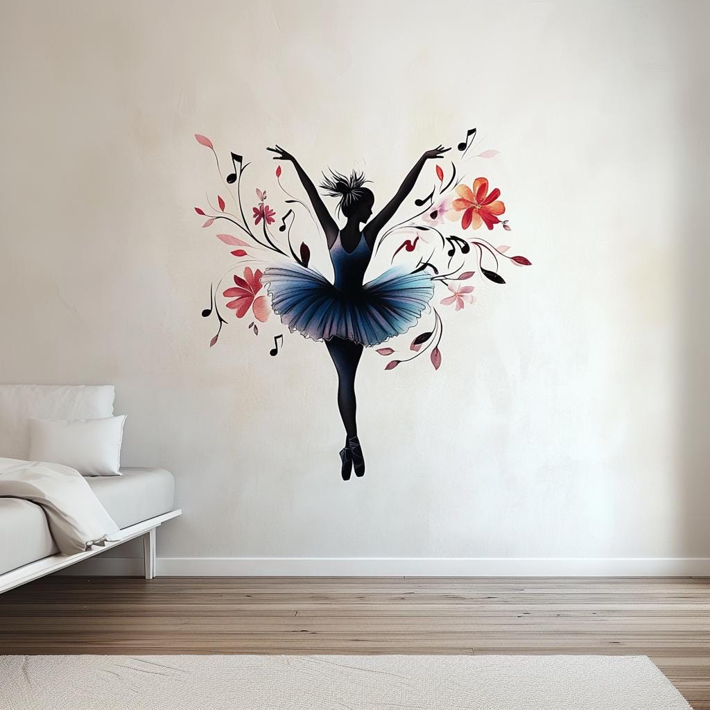 Additional product view of Ballerina Wall Decal.