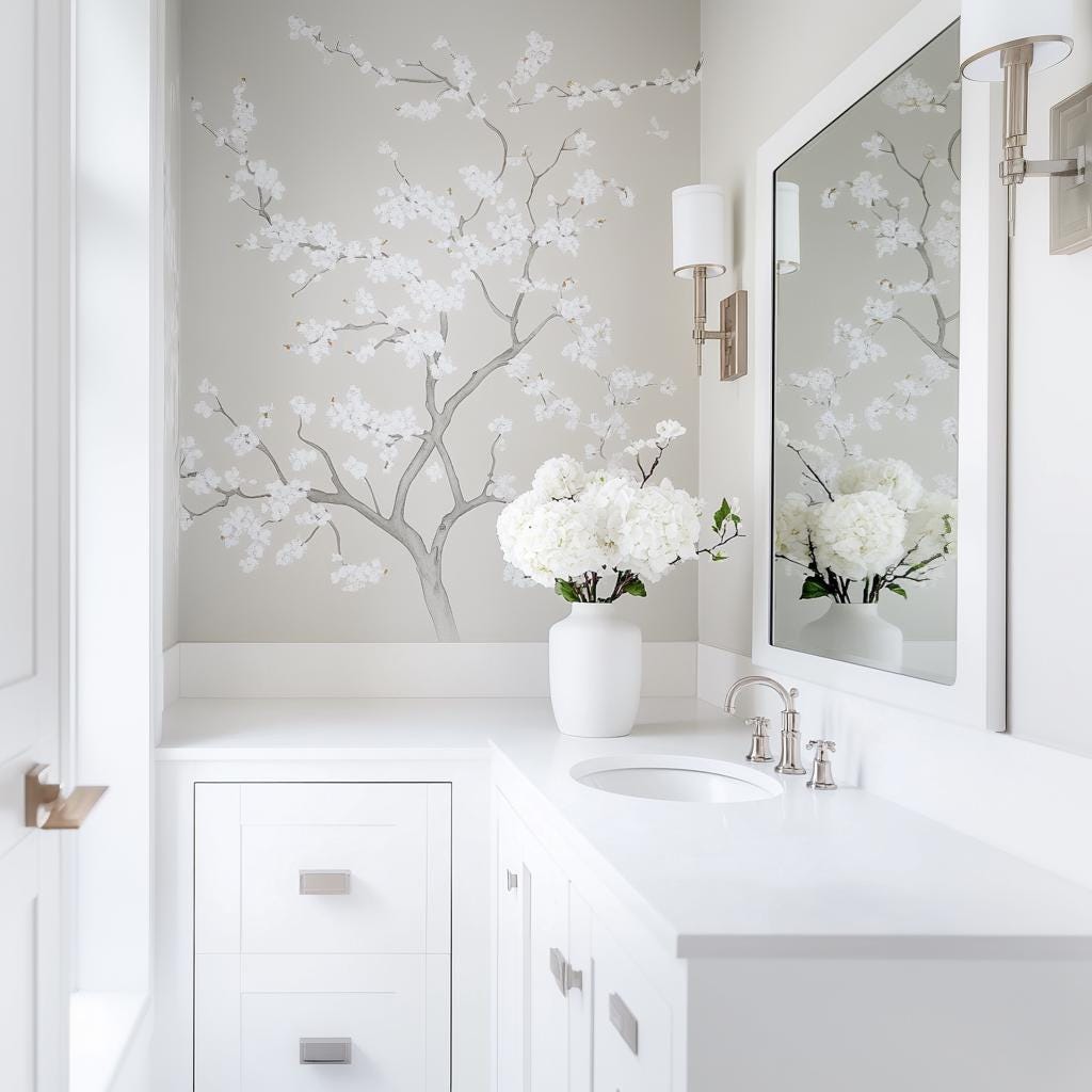 Additional product view of Chinoiserie Tree Wall Decal.