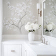 Chinoiserie Tree Wall Decal displayed in a room setting.