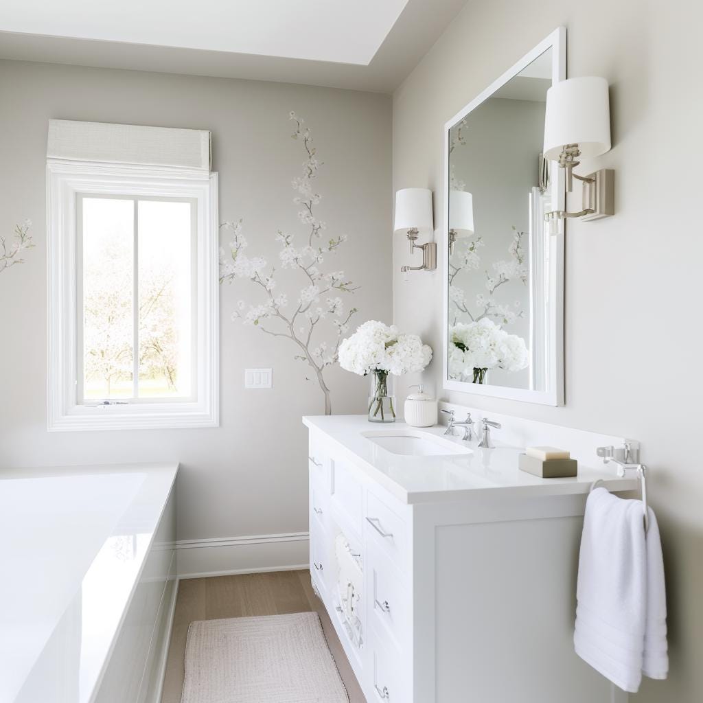 Additional product view of Chinoiserie Blossom Wall Decal.