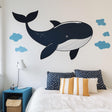 Whale Wall Decal displayed in a room setting.
