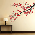 Plum Blossom Wall Decal displayed in a room setting.