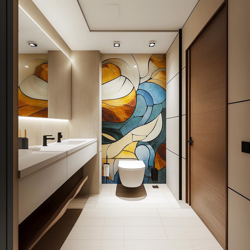 Alternate product view of Abstract Wall Mural.