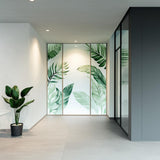 Additional product view of Tropical Leaf Frosted Glass Sticker.