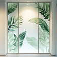 Product view of Tropical Leaf Frosted Glass Sticker.