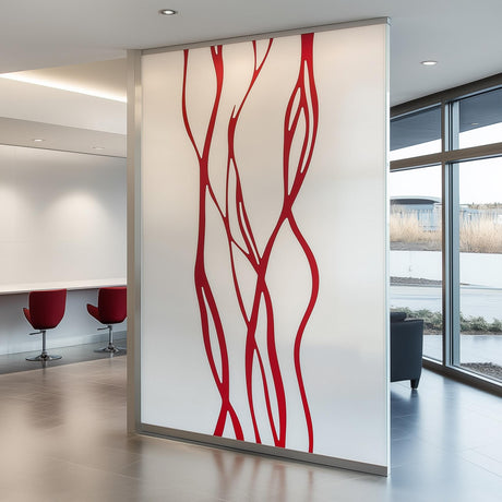 Product view of Abstract Line Frosted Glass Sticker.
