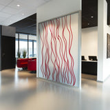 Alternate gallery view of Wavy Line Frosted Glass Sticker.