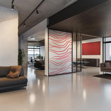 Additional product view of Modern Wavy Line Frosted Glass Sticker.