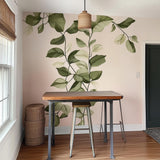 Vertical Leaf Wall Decal Sticker displayed in a room setting.
