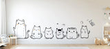 Additional product view of Cute Cat Wall Decal Set.