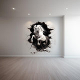 Additional product view of 3D White Horse Wall Sticker.