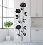 Three-rose wall decal sticker in a modern kitchen, elegant floral design.