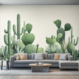 Cactus Wall Decal Sticker displayed in a room setting.