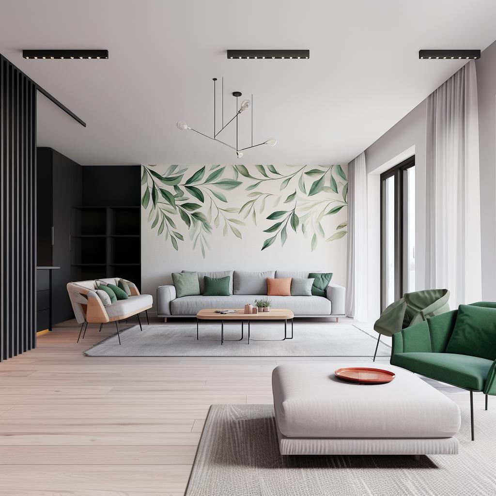 Additional product view of Leaf Wall Decal.